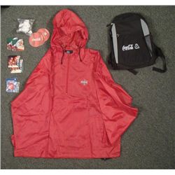 Coca Cola Lot- Backpack Coasters Pins Jacket Polar Bear