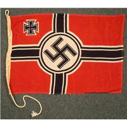 WWII Nazi Naval Flag w/ Iron Cross & Swastika