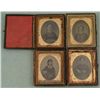 Image 1 : 4 Antique Tintype Photos Women in Cases 2 1/2" x 3"