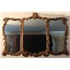 Image 1 : Large 4 Ft Gilded Custom Made 3 Pc Vintage Mirror