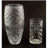 Image 1 : 2 Elegant Glass Vases, Small & Large 13"