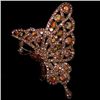 Image 1 : Swarovski Crystal Golden Butterfly Brooch Pin