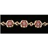 Image 3 : 1.58 CT 12.60g 925 Silver Sapphire Bracelet Gold-Toned