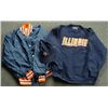 Image 1 : Lot 3 Big 10 ILLINOIS Illini Jacket Sweatshirt Visor
