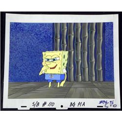 Orig SpongeBob Animation Cel, Background Devious Sponge
