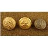 Image 1 : 3 Civil War Naval Original Gilt Buttons Horstmann Bros