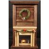 Image 1 : Winter Fireplace Mini Lighted Display -Hand Made Wood