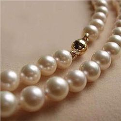Stunning 7-8MM White Freshwater Pearl Necklace