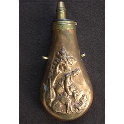 Powder Flask depicting Captured Game Scene