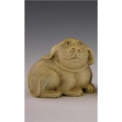 Bizarre Signed Carved Ivory Netsuke early 20th c of a