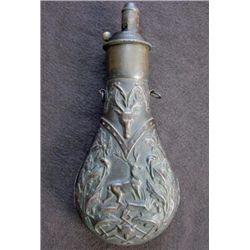 Powder Flask depicting Single Stag Scene