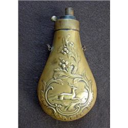 Powder Flask depicting Single Stag Scene