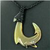 White Buffalo Horn Fishook Necklace (JEW-3575)