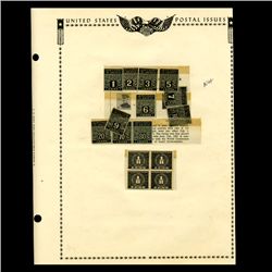 1945 US Stamp Album Page 15pcs (STM-1860)