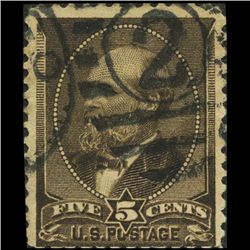 1882 US 5c Grant Stamp SCARCE Cancel (STM-1641)