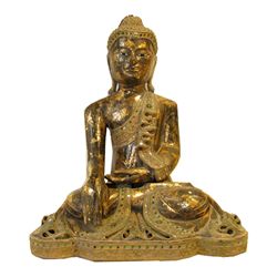 Hand Carved Rare Monkey Pod Buddha Statue (CLB-1008)