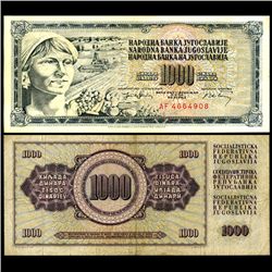 1974 Yugoslavia 1000 Dinara Circulated Note (CUR-06678)
