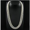 Image 2 : White Saltwater Pearl Three Strand Necklace (JEW-250C)