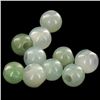 Image 1 : 17.25ct Burma Jade Round Beads 10Pcs (GEM-26915)
