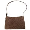 Image 1 : Ladies Brown Ostrich Hide Skin Handbag  (ACT-297)