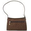 Image 2 : Ladies Brown Ostrich Hide Skin Handbag  (ACT-297)