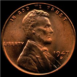 1947D Lincoln 1c MS66 RB (COI-10259)