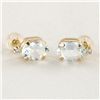 Image 2 : 4.73twc Aquamarine & Diamond 10k Gold Earrings (JEW-2838)