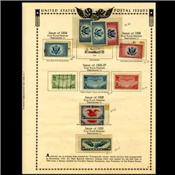 1934 US Stamp Album Page 11pcs (STM-1849)