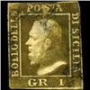 Image 1 : 1859 Sicily 1gr Stamp (STM-0894)