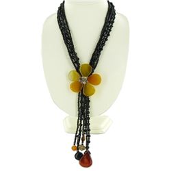 1130ct Agate  & Crystal Necklace (JEW-3648)