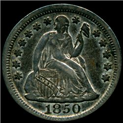 1850 Half Dime XF/AU RARE Variety (COI-10372)