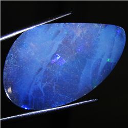15.1ct Australian Black Opal Doublet Full Fire (GEM-46576)