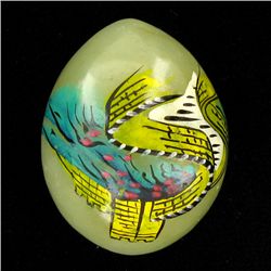 Chinese Painted Jade Carved Egg (ANT-1654)