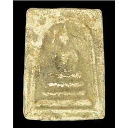 Antique Thai Clay Buddha Amulet Bangkok (ANT-1159)