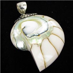 50twc Filled Nautilus Sterling Pendant (JEW-3434)