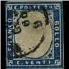 Image 1 : 1855 RARE Italy Sardina 20c Stamp (STM-1126)