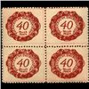 Image 1 : 1920 Liechtenstein 40h Postage Due 4 Block Error (STM-0447)