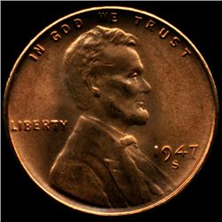 1947S Lincoln 1c MS66 RED ERROR (COI-10421)