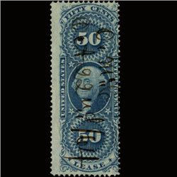 1860s US Revenue Stamp 50c Lease (STM-1482)