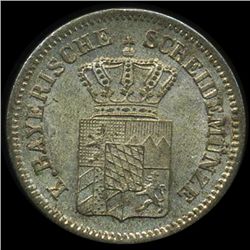 1866 Germany Bavaria 1k Unc (COI-9760)