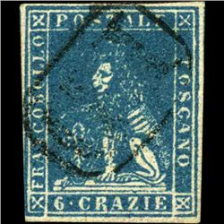 1851 Tuscany 6g Stamp (STM-0925)