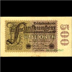 1923 Germany 500,000,000 Mark Note Hi Grade (CUR-06657)