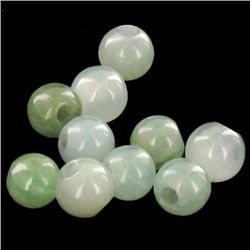 18.6ct Burma Jade Round Beads 10Pcs (GEM-26913)