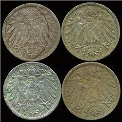 1901-06 Germany 10pf VF/XF 4Pcs (COI-9850)