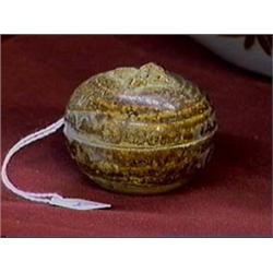 Small, Sawankhaloke brown glazed pottery mang