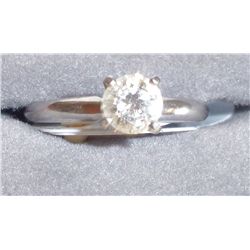 .65 Carat Solitaire Diamond Ladies Ring, High Grade, Good Color, 14K White Gold