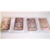 Image 1 : FOUR 1 OZ .999 PURE SILVER BARS W/MORGAN DOLLAR DESIGN