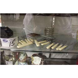 FRENCH IVORY 6 PIECE FORK & KNIFE SET & 5 STEAK