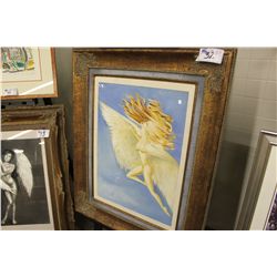 LARGE FRAMED ANGEL PAINTING BY S. HOSSEINKHAN '07