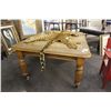 Image 1 : LARGE ANTIQUE DINING ROOM TABLE WITH PORCELAIN